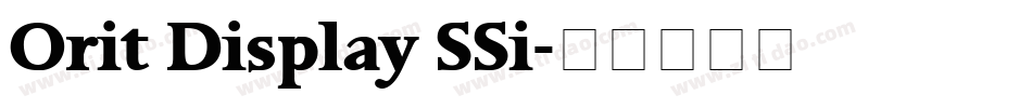 Orit Display SSi字体转换